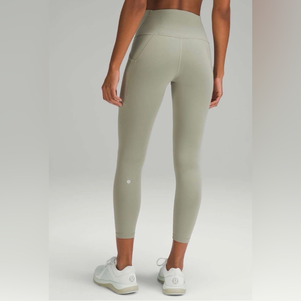 NWOT NEW Lululemon Wunder Train High-Rise Tight with Pockets 25" Laurel Green